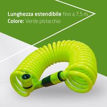 Carica l'immagine nel visualizzatore di Gallery, Amig - Tubo flessibile a spirale - Realizzato in polipropilene - Lunghezza estensibile fino a 7,5 m - Include lancia per