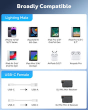 Carica l'immagine nel visualizzatore di Gallery, MoKo Adattatore USB-C a Lightning Audio Solo per DJI Mic Mini,Non per Altri