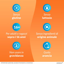 Carica l'immagine nel visualizzatore di Gallery, Carnidyn Plus, integratore alimentare supporto per stanchezza fisica e mentale, 20 bustine da 5g, gusto arancia