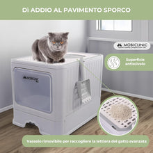 Carica l'immagine nel visualizzatore di Gallery, Mobiclinic® pets, Lettiera per gatti coperta, Cassetto estraibile, Include palett, Catbox, Doppia entrata frontale e sup