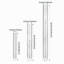 Carica l'immagine nel visualizzatore di Gallery, Set di 3 righelli di precisione in acciaio INOX, Inossidabile Righelli Metallo Bilancia a Doppia Faccia 15cm/20cm/30cm R