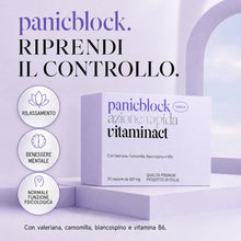 Carica l'immagine nel visualizzatore di Gallery, Integratore per Panico 100% Naturale | Panicblock Azione Rapida | Potenziato con Valeriana Camomilla Biancospino Vitamin