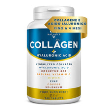 Load image into Gallery viewer, COLLAGENE IDROLIZZATO 2000MG - 240 COMPRESSE | Collagene e Acido Ialuronico, Coenzima Q10, Vitamina C, Biotina e Zinco