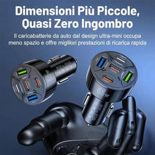 Carica l'immagine nel visualizzatore di Gallery, Caricatore Auto USB C Accendisigari 65W, Presa Multi USB Rapida a 5 Porte