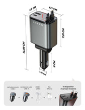 Carica l'immagine nel visualizzatore di Gallery, LISEN Caricatore Auto USB C 69W Retrattile PD 3.0 Accendisigari USB, Ricarica Rapido Caricabatterie, Accessori Auto Camp