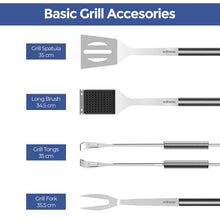 Carica l'immagine nel visualizzatore di Gallery, Edihome, Set Barbecue, Accesori Barbecue, 25 Pezzi, Kit Professionale, BBQ, Acciaio Inossidabile, Regalo Uomo, con Custo