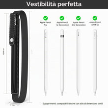 Carica l'immagine nel visualizzatore di Gallery, MoKo Cover compatibile con Apple Pencil, Nero | per Apple Pencil Pro/1ª/2ª gen/USB-C e stilo simili, dotato di fascia el
