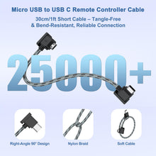 Carica l'immagine nel visualizzatore di Gallery, 15CM Nylon Micro AB su cavo USB C per Mavic Mini,Mini SE,Air/Pro/Zoom,USB C su cavo Micro-USB di telecomando,OTG telecom