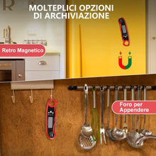 Carica l'immagine nel visualizzatore di Gallery, CIRYCASE Termometro Cucina, Termometro Barbecue a Lettura Rapida &amp; Precisa con Sonda Addizionale a Filo da 102cm, Displa