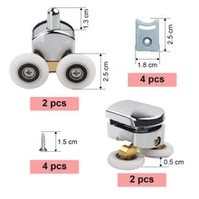 Carica l'immagine nel visualizzatore di Gallery, 4 Set Rulli Per Porta Doccia.Rotelle Box Doccia Diametro e' 25 mm. Ruote Della Doccia per Vetro 4-6 mm.Rulli Doccia per 