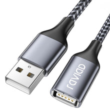 Carica l'immagine nel visualizzatore di Gallery, RAVIAD Cavo Prolunga USB 2.0 2M, Cavo USB 2.0 A Maschio e Femmina Nylon