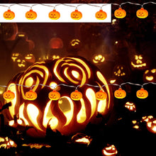 Carica l'immagine nel visualizzatore di Gallery, Luci led Batteria Halloween Zucca 3 Metri 20 LED IP65 Impermeabile Decorazioni Casa