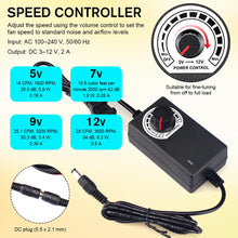 Carica l'immagine nel visualizzatore di Gallery, Ventilatore Radiale 12V con Controller, Ventilatore a Turbina da 220 V, Ventola Turbo con Uscita Aria, Ventola Radiale p