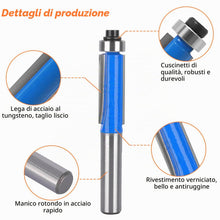 Carica l'immagine nel visualizzatore di Gallery, Set 4 Pezzi Fresa a Taglienti Diritti per Legno, Codolo 8 mm Con Cuscinetto, Fresa per Rifilare, Frese Professionali per