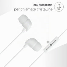Carica l'immagine nel visualizzatore di Gallery, Music Sound | AURICOLARI Fullcolor In-Ear | Auricolari con Filo e Microfono - Jack 3.5 Mm - Colore Bianco