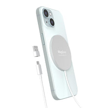 Carica l'immagine nel visualizzatore di Gallery, Caricatore Wireless Magnetico 2 in 1 – Design Ultra Sottile in Lega di Alluminio Compatibile con iPhone 16/15/14/13/12 (