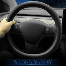 Carica l'immagine nel visualizzatore di Gallery, Coprivolante auto personalizzato per Tesla. Coprivolante in pelle Nappa ultrasottile con design antiscivolo e modifica i