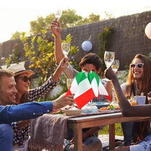 Carica l'immagine nel visualizzatore di Gallery, Bomtop 50 Pezzi Bandiera Italiana, Bandiere Dell'Italia a Manovella, Bandiera Italiana Piccola per Festa Nazionale, Even