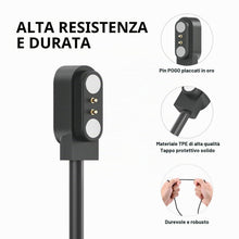 Carica l'immagine nel visualizzatore di Gallery, 50CM Caricatore Smartwatch Universale, 2 Pin 2,84mm Caricabatterie Smartwatch, Caricatore Magnetico, Cavo ricarica smart