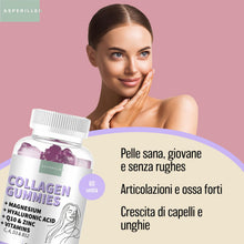Carica l'immagine nel visualizzatore di Gallery, Collagene in Caramelle Gommose con Magnesio e Acido Ialuronico Mora - 60 Pz