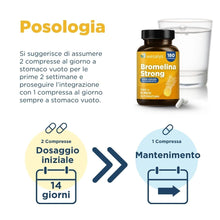 Carica l'immagine nel visualizzatore di Gallery, Bromelina Forte 5000 GDU/g Gastroprotetta, 180 Compresse, 1600mg di Bromelina Pura, Altissimo Dosaggio. Fino a 6 mesi di