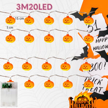 Carica l'immagine nel visualizzatore di Gallery, Luci led Batteria Halloween Zucca 3 Metri 20 LED IP65 Impermeabile Decorazioni Casa