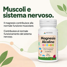 Carica l'immagine nel visualizzatore di Gallery, Naturvis Magnesio Alcalino Junior per Bambini, 60 Compresse, 65 g