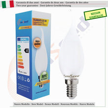 Carica l'immagine nel visualizzatore di Gallery, SUNSEED 10x Lampadina E14 Filamento LED Opalina 4W Colpo di Vento 470 Lm Luce Calda 2700K, 40W Equivalente