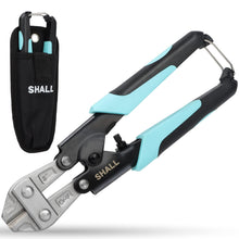 Carica l'immagine nel visualizzatore di Gallery, SHALL Mini tagliapasse, 210 mm/8 pollici Heavy Duty Wire Cutter, impugnatura ergonomica a due colori, serratura di sicur