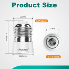 Carica l'immagine nel visualizzatore di Gallery, DiCUNO Adattatore da E27 a E14, Socket Converter Socket Adapter, 2 Pezzi