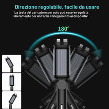 Carica l'immagine nel visualizzatore di Gallery, 4 In 1 Caricatore Auto USB C 66W, Carica Batteria per Auto Cellulare con Luce Stellata, 12V/24V Caricabatteria da Auto R
