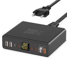 Carica l'immagine nel visualizzatore di Gallery, Caricatore USB C Multiplo 8 Porte con Schermo LED 200W Stazione