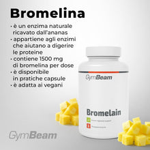 Carica l'immagine nel visualizzatore di Gallery, GymBeam - Bromelina 1500mg 90 cps, Estratto di Ananas, Estratto Enzimatico Ottenuto dall’Ananas, Capsule Proteolitiche V