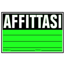 Carica l'immagine nel visualizzatore di Gallery, Cartello Area AFFITTASI 2 Pezzi - 20x30cm - PVC Ultra Resistente - Fori preforati - Impermeabili - non Facilmente Deform