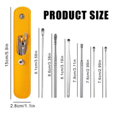 Carica l'immagine nel visualizzatore di Gallery, WeddHuis 14 Pezzi Pulisci Orecchie Kit di Rimozione del Cerume, Strumenti per Pulizia dell’Orecchio in Acciaio Inox, con