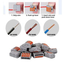 Carica l'immagine nel visualizzatore di Gallery, CESFONJER Connettori compatti per conduttori, Premium PCT-212/213/214/215 Kit assortimento di dadi, morsettiera Connetto