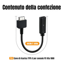 Carica l'immagine nel visualizzatore di Gallery, Wigearss Tipo C da Femmina a Cavo di Ricarica, Cavo Adattatore per PS Vita 1000