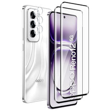 Carica l'immagine nel visualizzatore di Gallery, [2+2 pezzi Vetro Temperato Compatibile con OPPO Reno 12 5G e Fotocamera Pellicola Protettiva,Senza Bolle,Durezza 9H,Anti