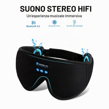 Carica l'immagine nel visualizzatore di Gallery, Mascherina per dormire con cuffie Bluetooth, mascherina per dormire 3D senza fili, per dormire sul fianco/sulla schiena,