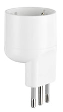 Carica l'immagine nel visualizzatore di Gallery, Electraline 71020 Adattatore Disassata Salvaspazio da Schuko a Spina Piccola Italiana 10A, Bianco, Confezione da 1