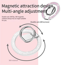 Carica l'immagine nel visualizzatore di Gallery, Ysnzaq Glitter Supporto ad Anello Magnetico Telefono per MagSafe PQ Rosa
