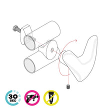 Carica l'immagine nel visualizzatore di Gallery, LH Coppia handy vip portasciugamani senza foro per bagno, autoavvitanti al termoarredo scaldasalviette senza forare - ma