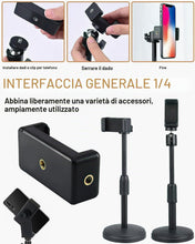Carica l'immagine nel visualizzatore di Gallery, Supporto Universale per Smartphone da Treppiede, Adattatore con Vite da 1/4 di Pollice e Morsa Regolabile (55-95mm)