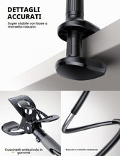 Carica l'immagine nel visualizzatore di Gallery, Lamicall Supporto Telefono, Collo D'oca Supporto Regolabile - Universale Stand per iPhone 17 16 15 14 13 Pro Max, Plus M