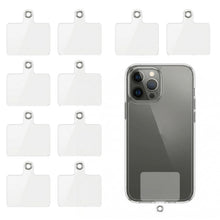 Carica l'immagine nel visualizzatore di Gallery, Toppe di Ricambio per Cordino,10 pezzi Toppa Cordino Cellulare Patches Adesive Trasparenti Compatibili con Maggior Parte