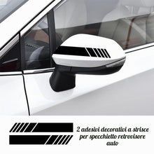 Carica l'immagine nel visualizzatore di Gallery, 5 Pezzi Adesivi Auto Tuning,Includere 1 Adesivo per Il Cappuccio+2 Adesivi Laterali per Auto+2 Adesivi a Specchio,Imperm
