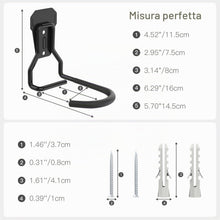 Carica l'immagine nel visualizzatore di Gallery, Housolution Appendi Bici da Muro,4 Supporti Bici da Parete in Ferro Battuto