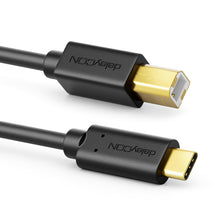Carica l'immagine nel visualizzatore di Gallery, deleyCON 1m USB C per Stampante (per Stampante, Scanner, MIDI) USB-C a USB-B, per Epson HP Samsung Canon Brother iPhone 