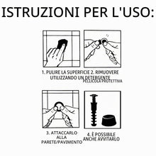 Carica l'immagine nel visualizzatore di Gallery, R&amp;R SHOP - Fermaporta a pavimento flessibile, protegge pareti e superfici, adesivo e antiurto - Set di 8 (Trasparente)