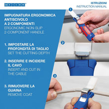 Carica l'immagine nel visualizzatore di Gallery, WEICON TOOLS Coltello per Cavi No. 4-28 H, Strumento di Spelatura per Cavi da 4 a 28 mm, con Lama a Uncino, Made in Germ
